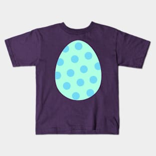 Easter egg mint with blue dots Kids T-Shirt